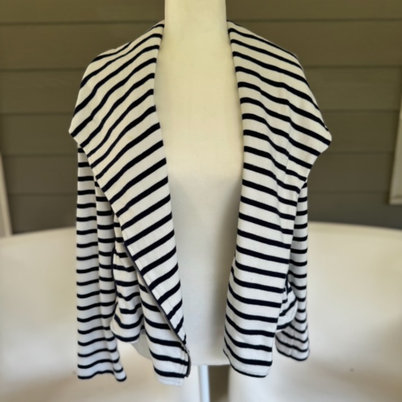 GAP Navy Stripe Moto Jacket - MP - Picture 2 of 8